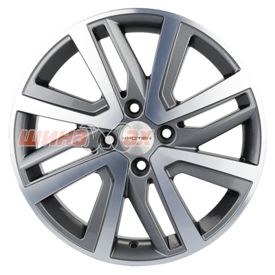 Диск Khomen Wheels KHW1609 (Rio I/Solaris I) 6x16/4x100 ET48 D54,1  Gray-FP