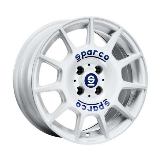 Легкосплавные диски Sparco Terra 7x16 5*100 ET35 Dia63.3 White Blue Lettering