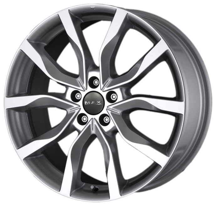 Диски MAK Wolf 7.5x18 5x112 ET51 ЦО57.1 цвет Gun Metallic-Mirror Face