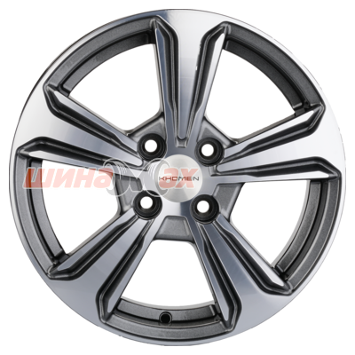Диск Khomen Wheels KHW1502 (Vesta/Almera) 6x15/4x100 ET50 D60,1  G-Silver-FP