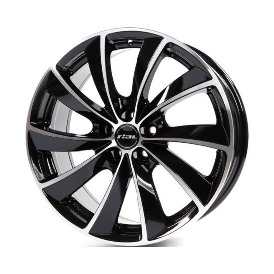 Легкосплавные диски Rial Lugano 7.5x17 5*100 ET36 Dia63.3 Diamond Black Front Polished