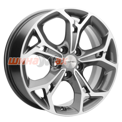 Диск Khomen Wheels KHW1702 (Jolion) 7x17/5x114,3 ET37 D66,5  Gray-FP