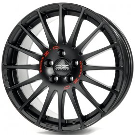 Диски OZ Racing SuperTurismo GT 7x17 5x100 ET38 ЦО68 цвет MATT BLACK RED LETTERING