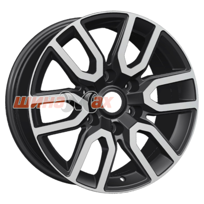 Диск литой Khomen Wheels KHW1723 (Pajero) 8x17/6x139.7 ET46 D67.1 Black-FP
